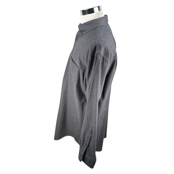 Orvis Chamois Cloth Flannel Shirt Men’s Large Dark Gray Long Sleeve Button-Down - Picture 4 of 9